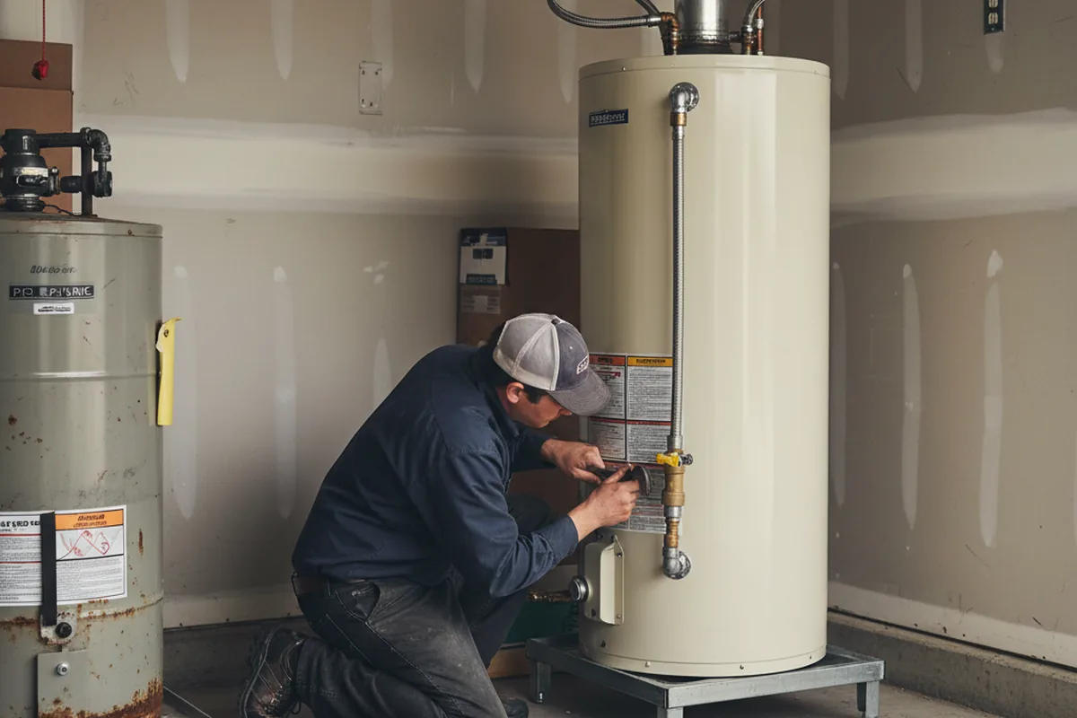 Water heater and shutoff valve replacement in Waukee